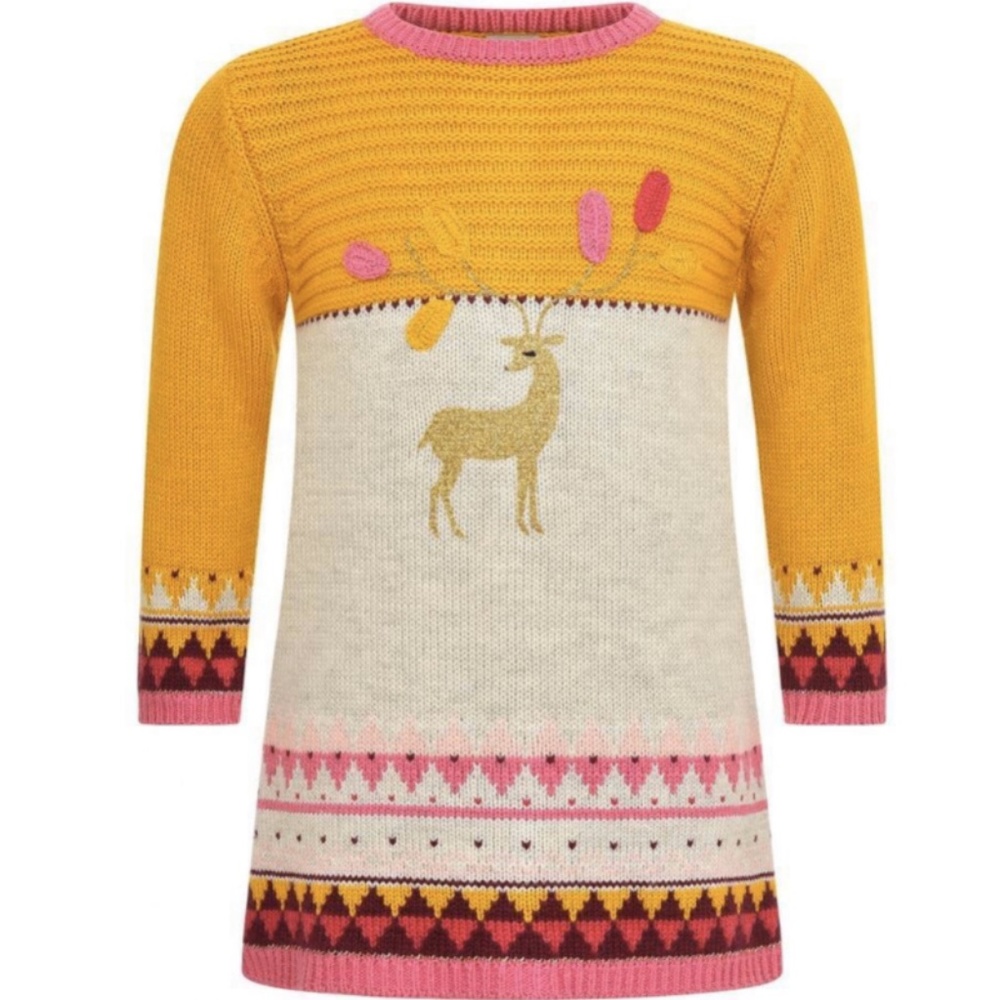 Catimini Knit Deer Dress